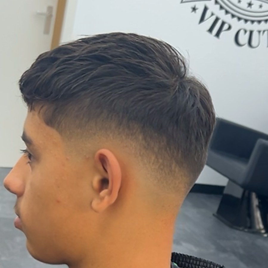 Textuurknipbeurt met fade geknipt bij Barbershop VIP Cuts